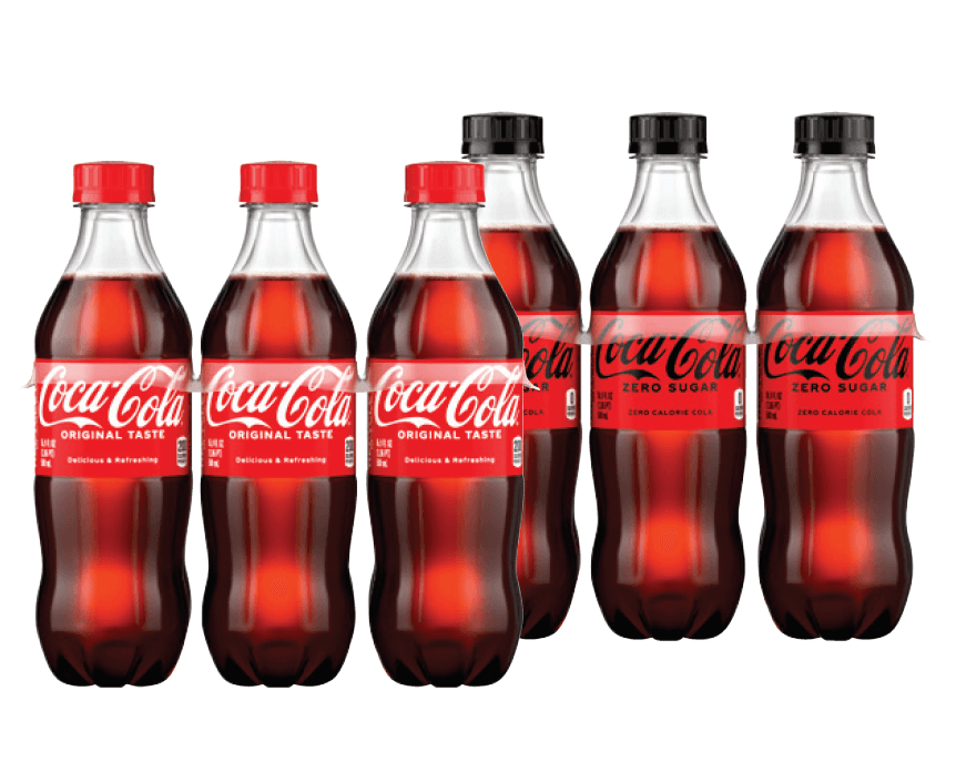 Coca-Cola Classic, Diet, Sprite or Coke Zero Sugar