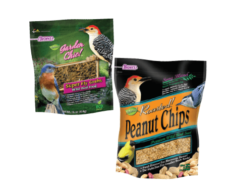 Brown's 16 oz. Garden Chic! Super Fly Grubs or 3 lb. Peanut Chips Wild Bird Food