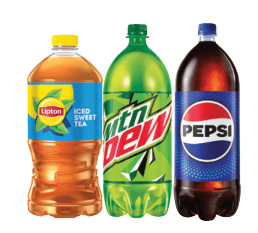 Pepsi 2 liter or Lipton 64 fl.oz. Drinks