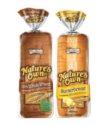 Nature's Own Butterbread or 100% Whole Wheat Bread
